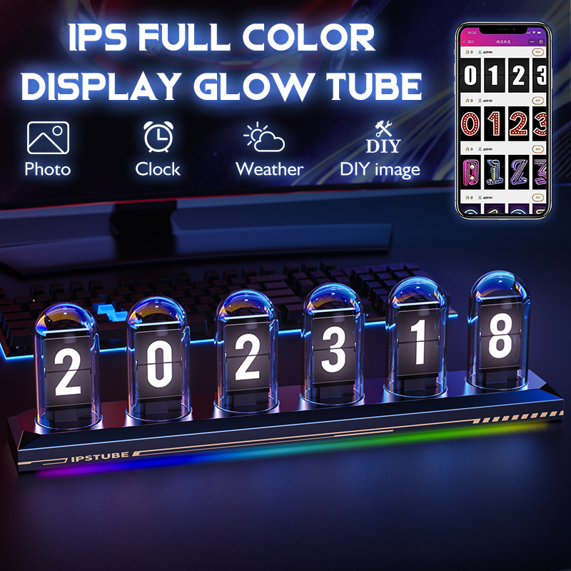 Diy Analog Electronics - Reloj de tubo brillante RGB, relojes