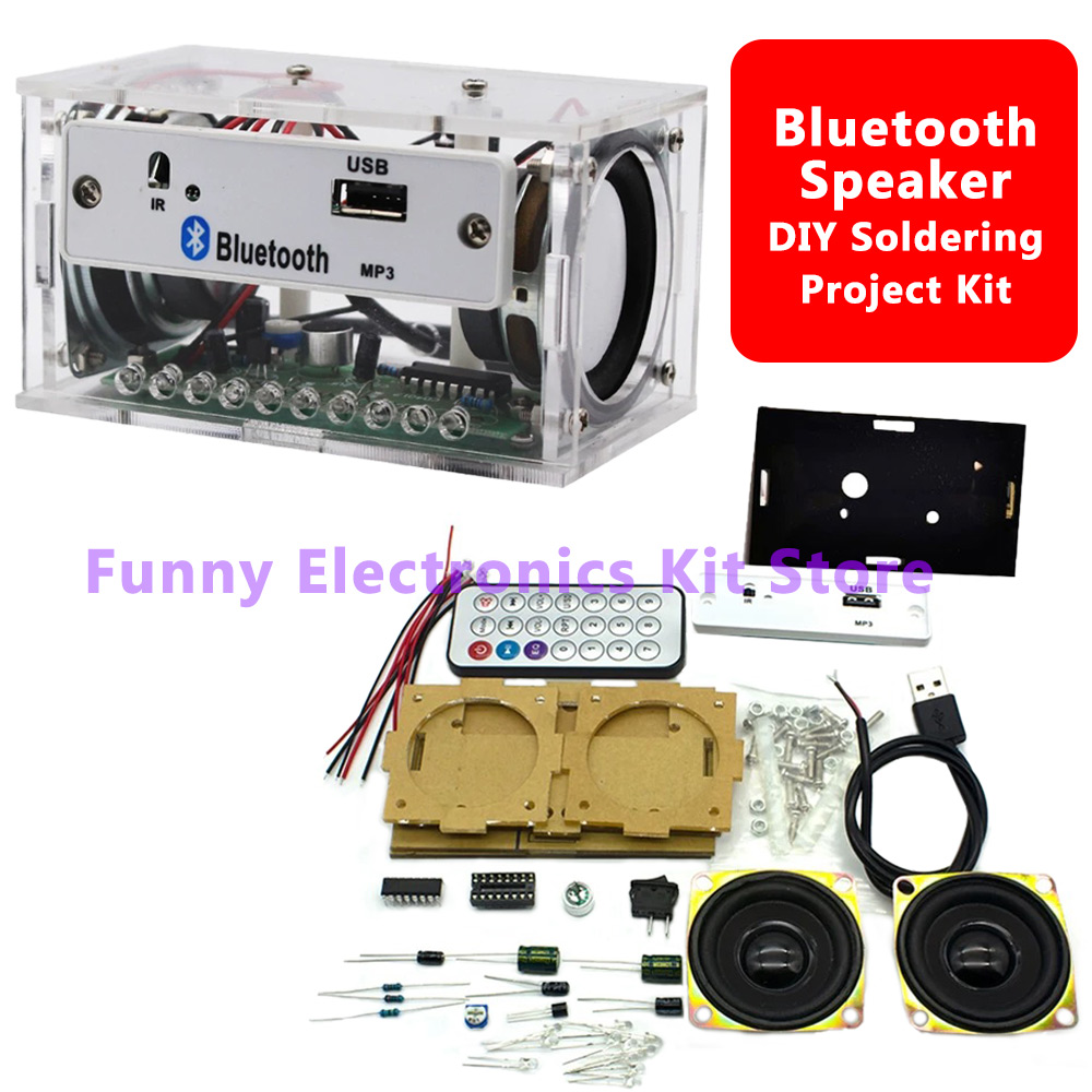 Diy Electronics Learning Kit - Kit de Altavoz Bluetooth DIY Blanco,