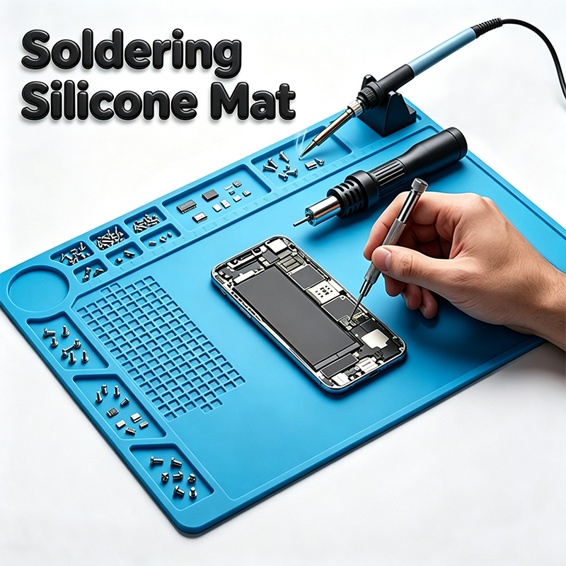 Diy Soldering Station No Electronics - Alfombrilla de Silicona para Reparación, Aislamiento