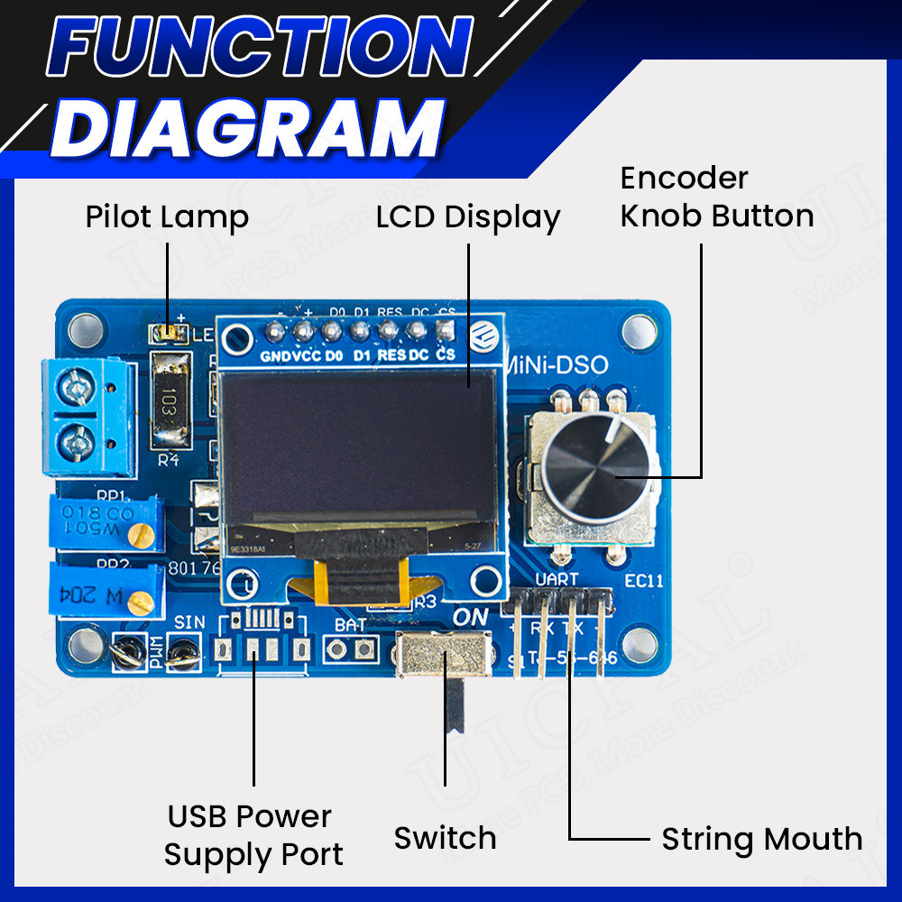 Mini osciloscopio Digital DIY, - Oscilloscope Dso Mini reseña y precio