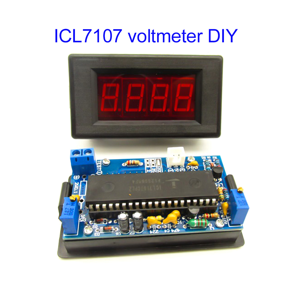 Kit de Voltímetro ICL7107, Pie - Diy Electronics Learning Kit reseña y precio