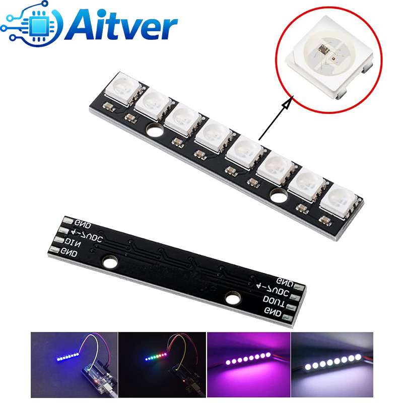 Módulo LED RGB de 8 bits WS281 - Diy Electronics Address reseña y precio