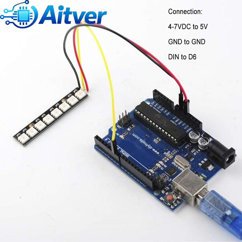 Módulo LED RGB de 8 bits WS281 - Diy Electronics Address reseña y precio