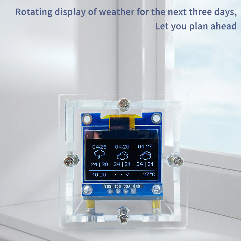 ESP8266 MINI reloj meteorológi - Diy Soldering Station No Electronics reseña y precio