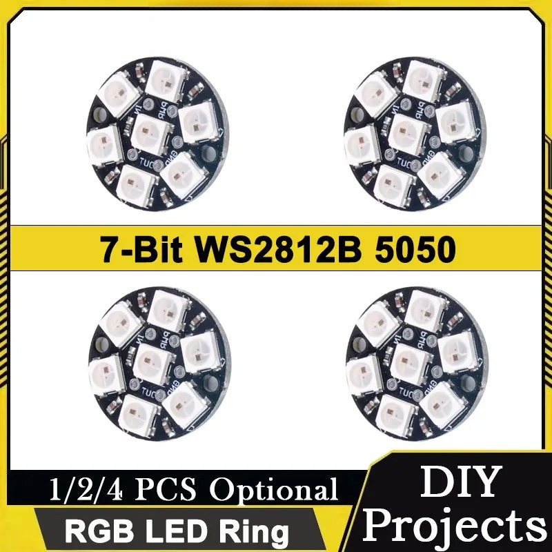 Anillo LED RGB WS2812 5050 de  - Diy Electronics Address reseña y precio